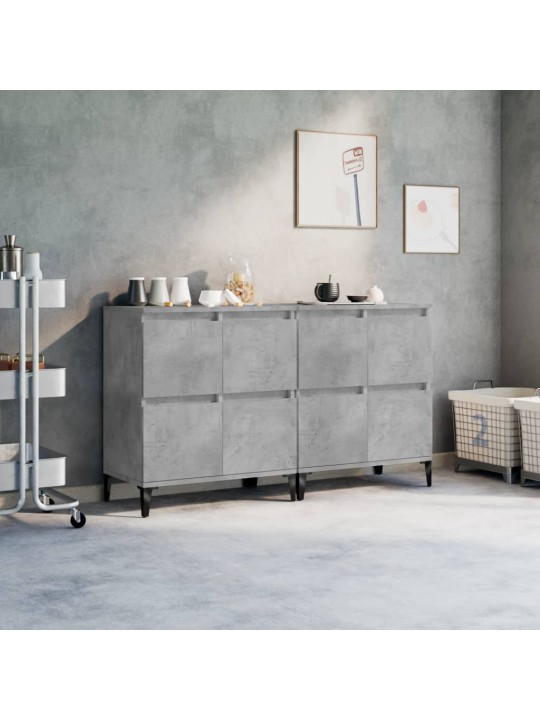 Příborníky 2 ks betonově šedé 60 x 35 x 70 cm kompozitní dřevo