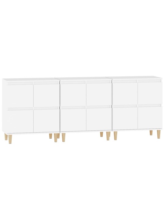 Příborníky 3 ks bílé 60 x 35 x 70 cm kompozitní dřevo