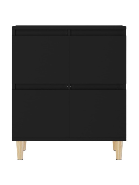 Příborníky 3 ks černé 60 x 35 x 70 cm kompozitní dřevo