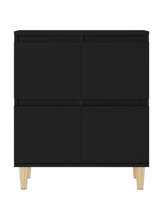Příborníky 3 ks černé 60 x 35 x 70 cm kompozitní dřevo