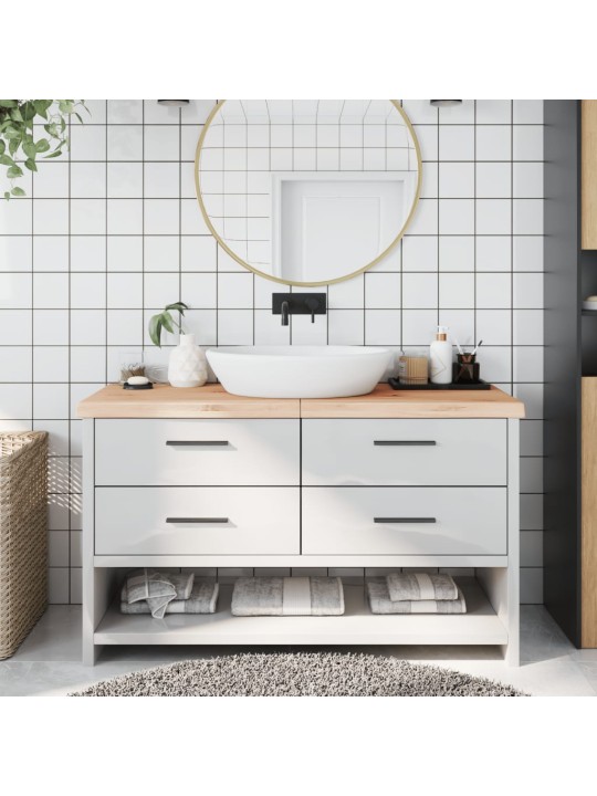 Koupelnová deska 140x50x(2-6) cm neošetřené masivní dřevo