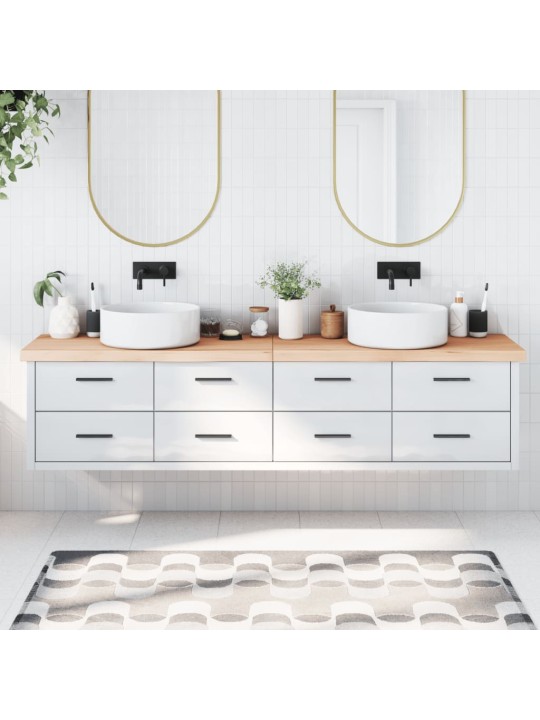 Koupelnová deska 220x50x(2-6) cm neošetřené masivní dřevo