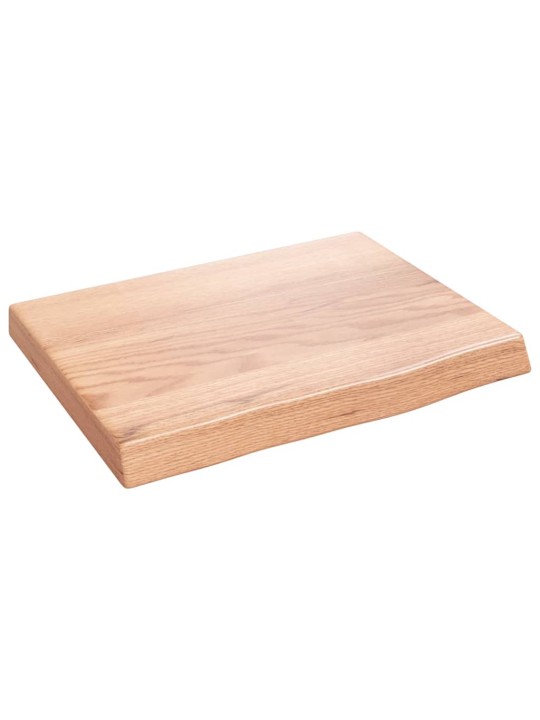 Koupelnová deska hnědá 40x30x(2-4) cm ošetřený masivní dřevo