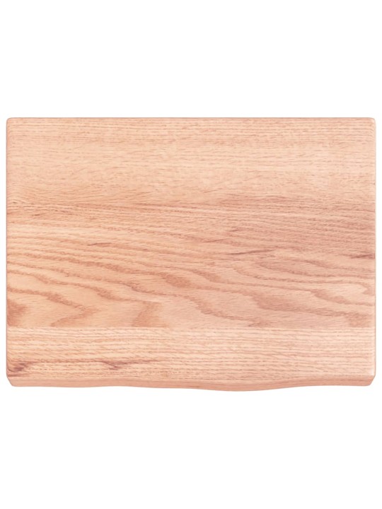 Koupelnová deska hnědá 40x30x(2-4) cm ošetřený masivní dřevo