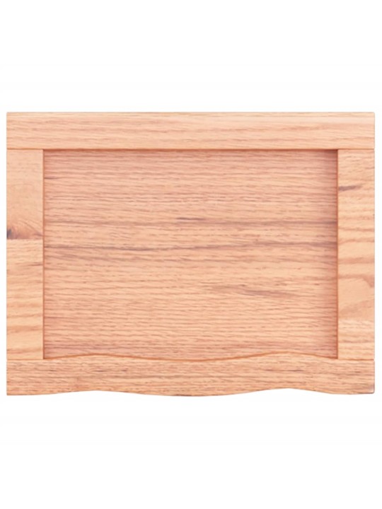 Koupelnová deska hnědá 40x30x(2-4) cm ošetřený masivní dřevo