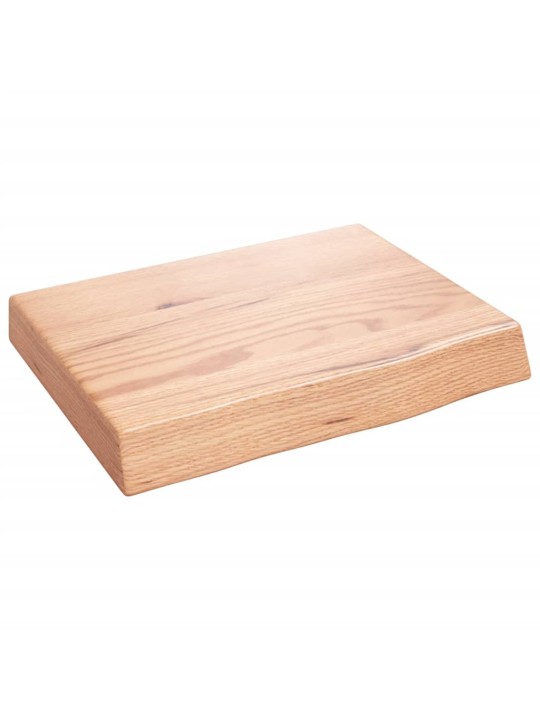 Koupelnová deska hnědá 40x30x(2-6) cm ošetřený masivní dřevo
