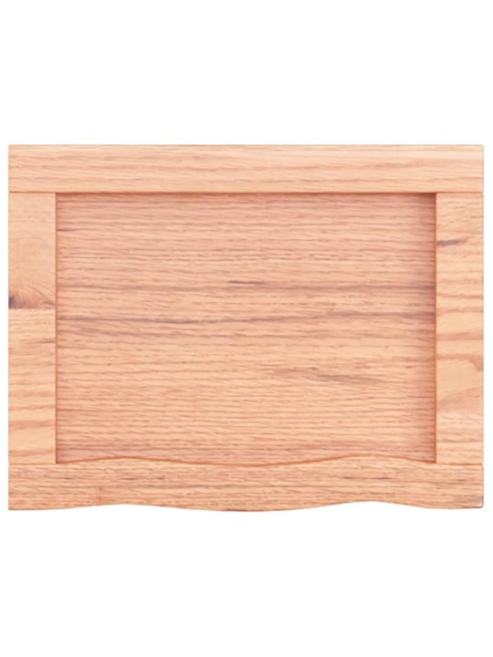 Koupelnová deska hnědá 40x30x(2-6) cm ošetřený masivní dřevo