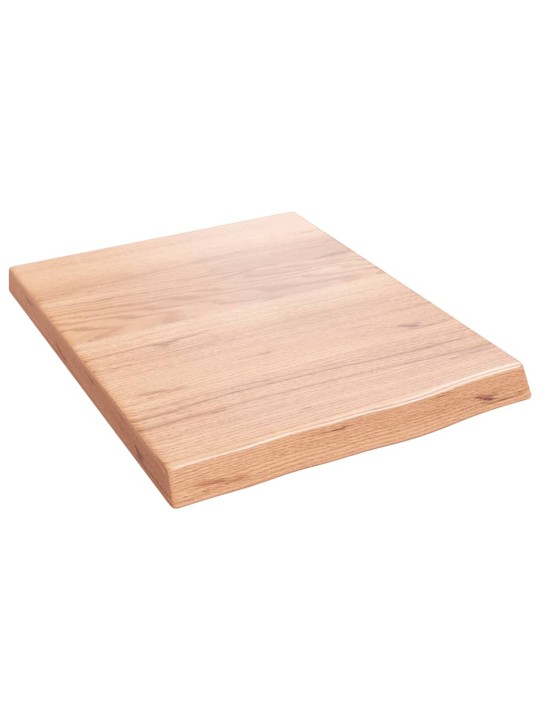 Koupelnová deska hnědá 40x50x(2-4) cm ošetřený masivní dřevo