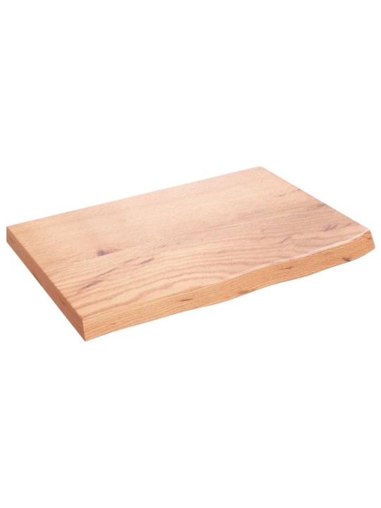 Koupelnová deska hnědá 60x40x(2-4) cm ošetřený masivní dřevo