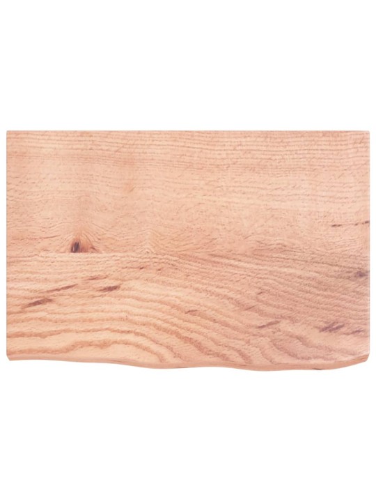 Koupelnová deska hnědá 60x40x(2-4) cm ošetřený masivní dřevo