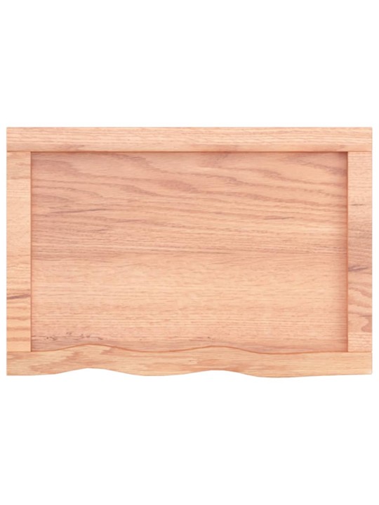 Koupelnová deska hnědá 60x40x(2-4) cm ošetřený masivní dřevo