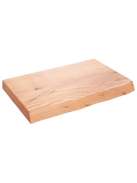 Koupelnová deska hnědá 60x40x(2-6) cm ošetřený masivní dřevo