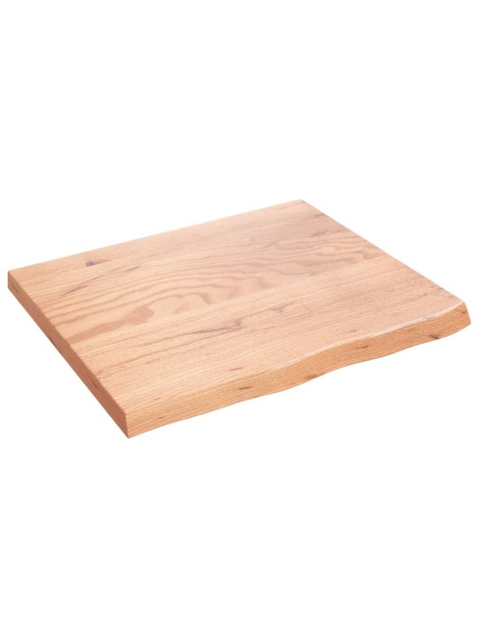 Koupelnová deska hnědá 60x50x(2-4) cm ošetřený masivní dřevo