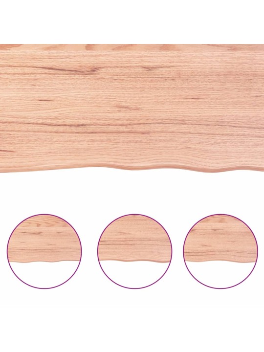 Koupelnová deska hnědá 80x30x(2-4) cm ošetřený masivní dřevo