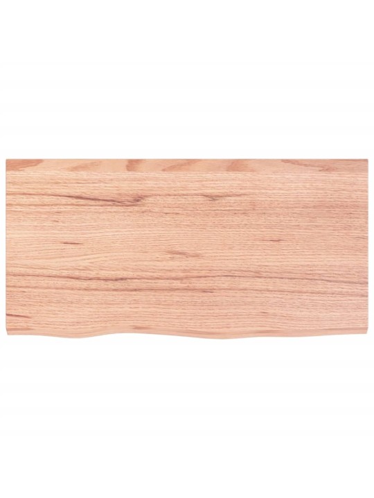 Koupelnová deska světle hnědá 80 x 40 x 2 cm ošetřený masiv