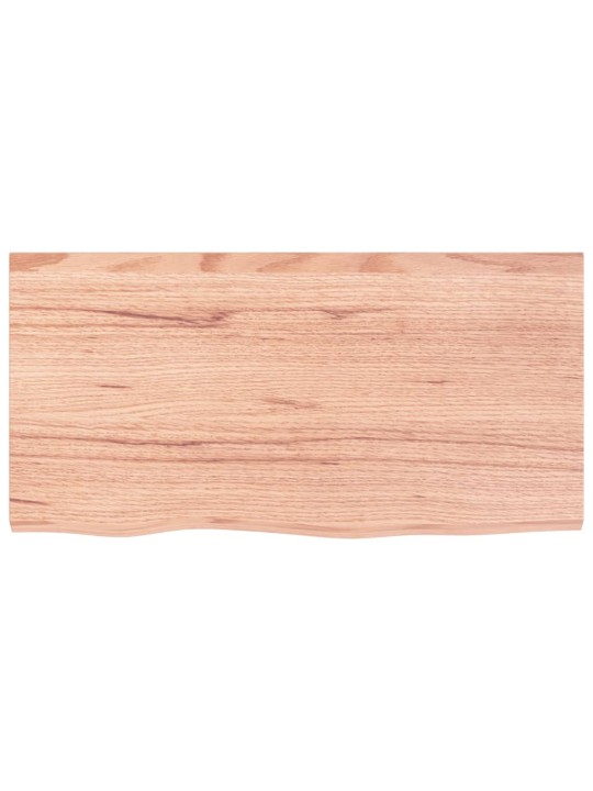Koupelnová deska hnědá 80x40x(2-4) cm ošetřený masivní dřevo