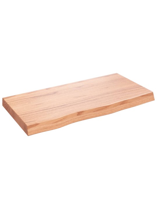 Koupelnová deska hnědá 80x40x(2-6) cm ošetřený masivní dřevo