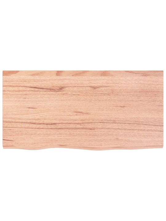 Koupelnová deska hnědá 80x40x(2-6) cm ošetřený masivní dřevo