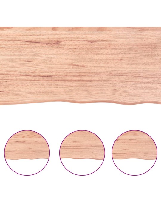 Koupelnová deska hnědá 80x40x(2-6) cm ošetřený masivní dřevo