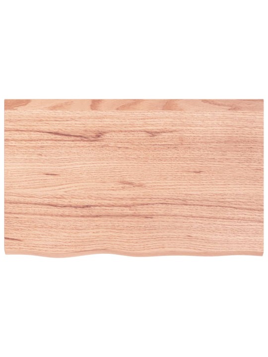 Koupelnová deska světle hnědá 80 x 50 x 2 cm ošetřený masiv