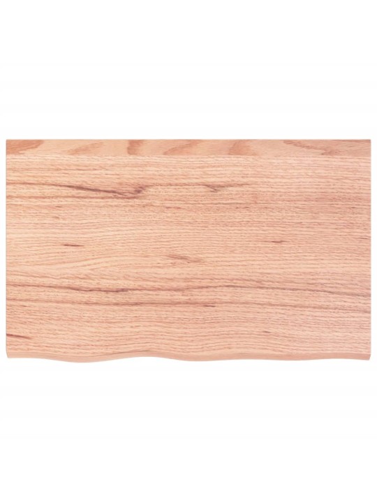 Koupelnová deska hnědá 80x50x(2-4) cm ošetřený masivní dřevo