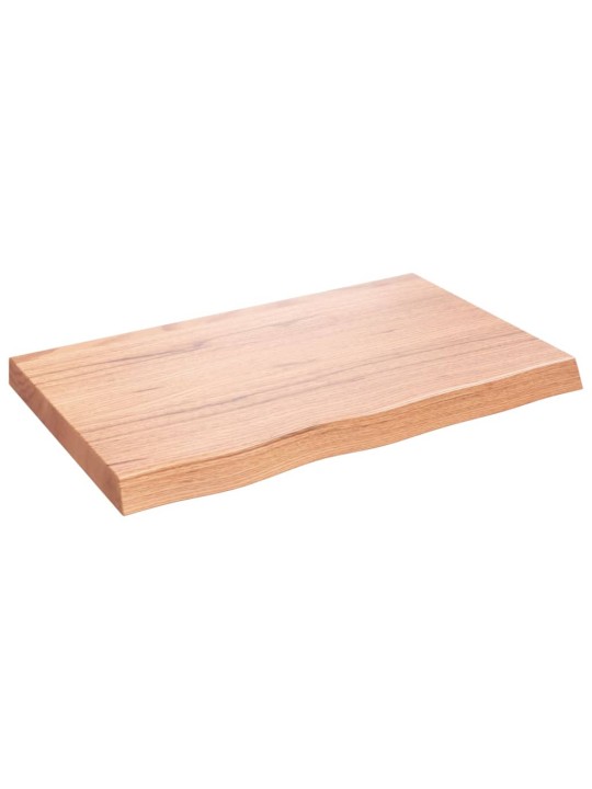 Koupelnová deska hnědá 80x50x(2-6) cm ošetřený masivní dřevo