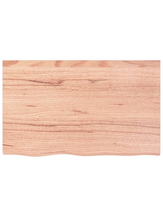 Koupelnová deska hnědá 80x50x(2-6) cm ošetřený masivní dřevo