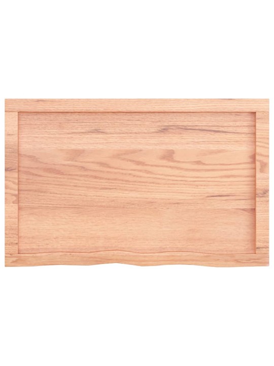 Koupelnová deska hnědá 80x50x(2-6) cm ošetřený masivní dřevo