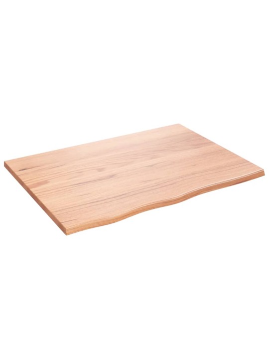 Koupelnová deska světle hnědá 80 x 60 x 2 cm ošetřený masiv