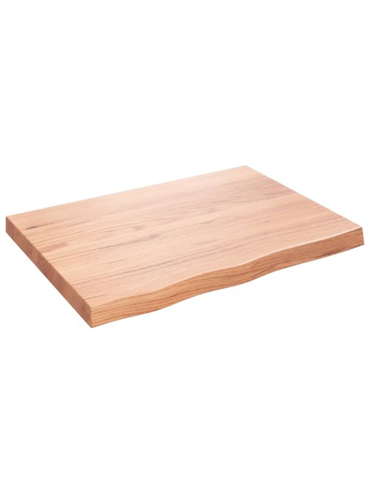 Koupelnová deska hnědá 80x60x(2-6) cm ošetřený masivní dřevo