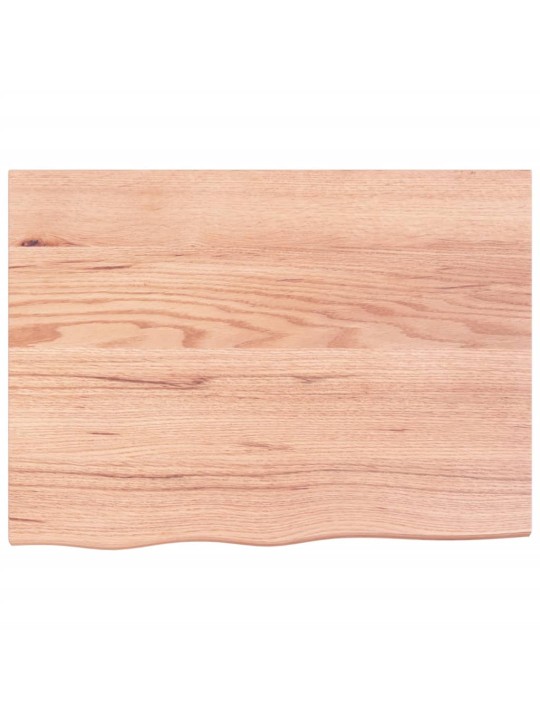 Koupelnová deska hnědá 80x60x(2-6) cm ošetřený masivní dřevo