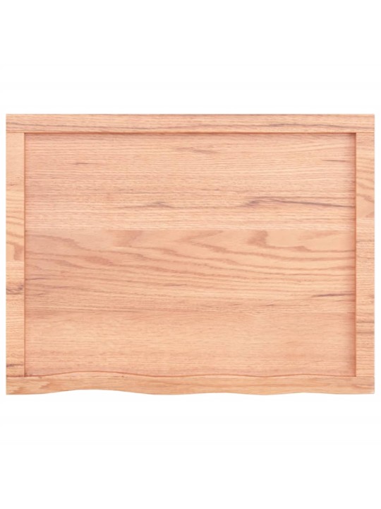 Koupelnová deska hnědá 80x60x(2-6) cm ošetřený masivní dřevo