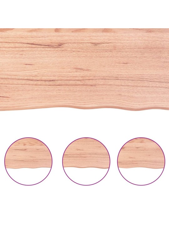 Koupelnová deska hnědá 100x30x(2-4) cm ošetřený masivní dřevo