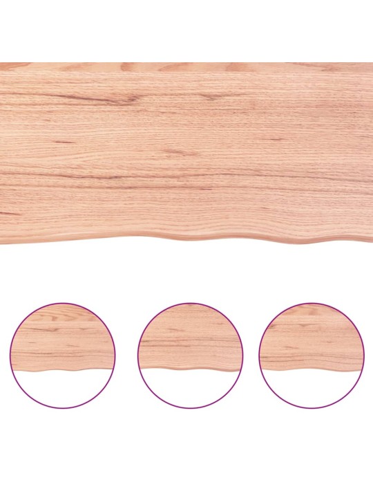 Koupelnová deska hnědá 100x40x(2-4) cm ošetřený masivní dřevo