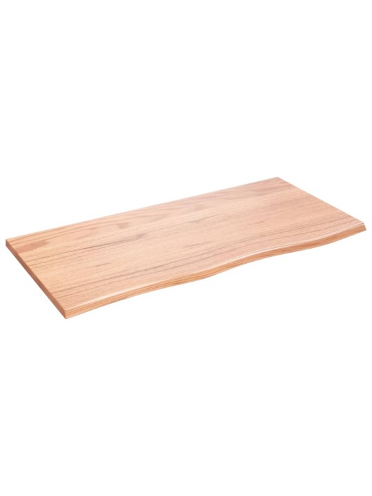 Koupelnová deska světle hnědá 100 x 50 x 2 cm ošetřený masiv