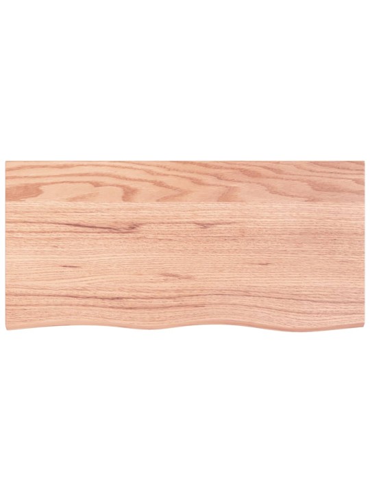 Koupelnová deska světle hnědá 100 x 50 x 2 cm ošetřený masiv
