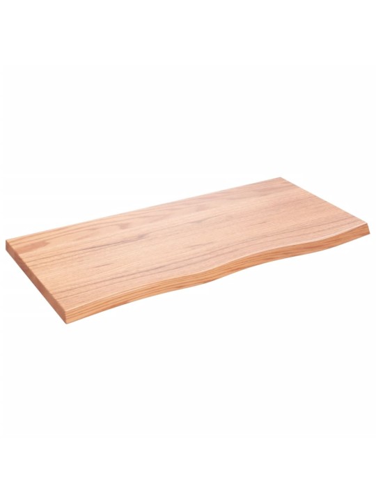 Koupelnová deska hnědá 100x50x(2-4) cm ošetřený masivní dřevo