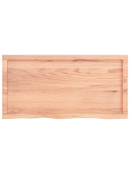 Koupelnová deska hnědá 100x50x(2-4) cm ošetřený masivní dřevo