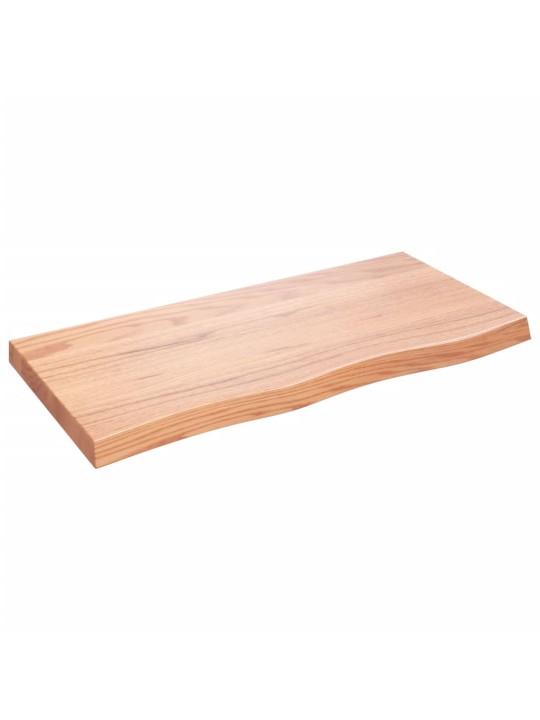 Koupelnová deska hnědá 100x50x(2-6) cm ošetřený masivní dřevo