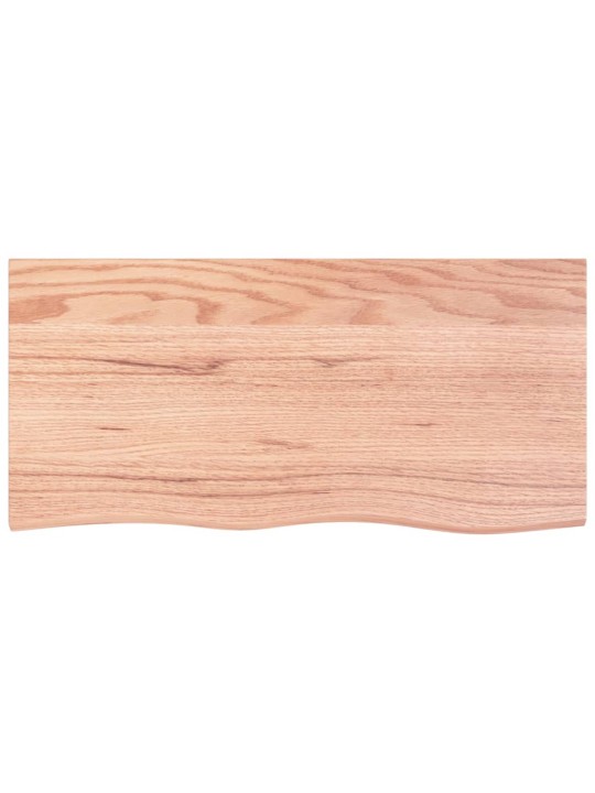 Koupelnová deska hnědá 100x50x(2-6) cm ošetřený masivní dřevo