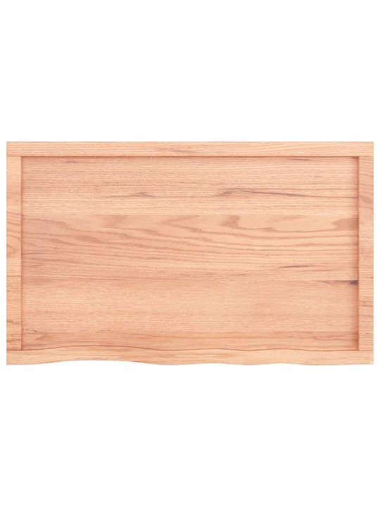 Koupelnová deska hnědá 100x60x(2-4) cm ošetřený masivní dřevo