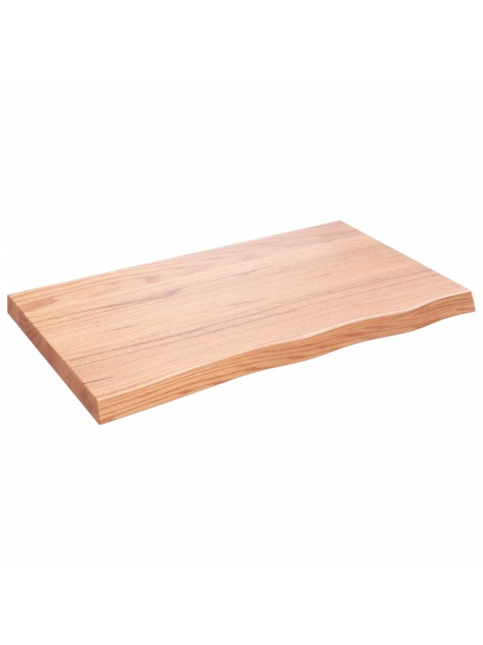 Koupelnová deska hnědá 100x60x(2-6) cm ošetřený masivní dřevo