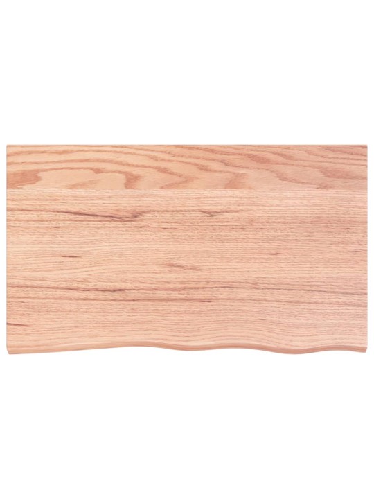 Koupelnová deska hnědá 100x60x(2-6) cm ošetřený masivní dřevo