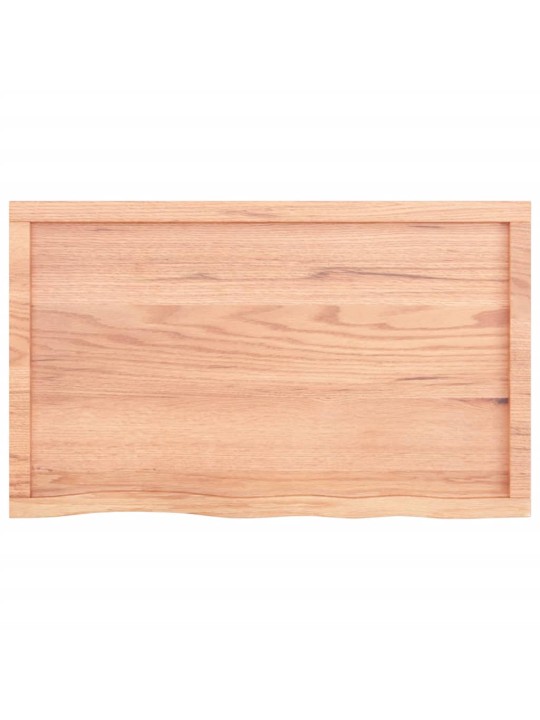 Koupelnová deska hnědá 100x60x(2-6) cm ošetřený masivní dřevo