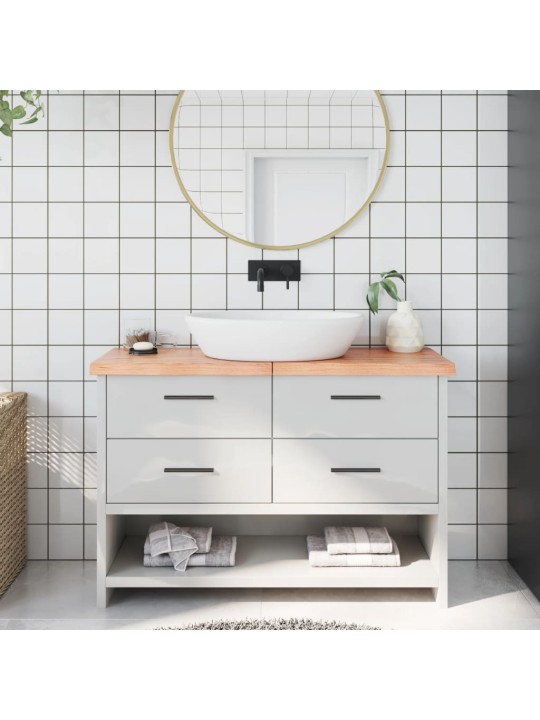 Koupelnová deska hnědá 120x30x(2-4) cm ošetřený masivní dřevo