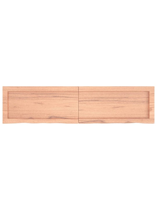 Koupelnová deska hnědá 120x30x(2-6) cm ošetřený masivní dřevo