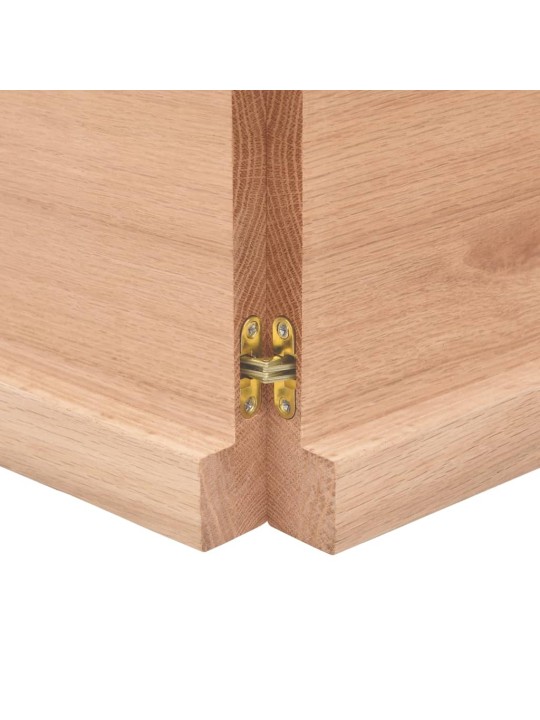 Koupelnová deska hnědá 120x40x(2-4) cm ošetřený masivní dřevo