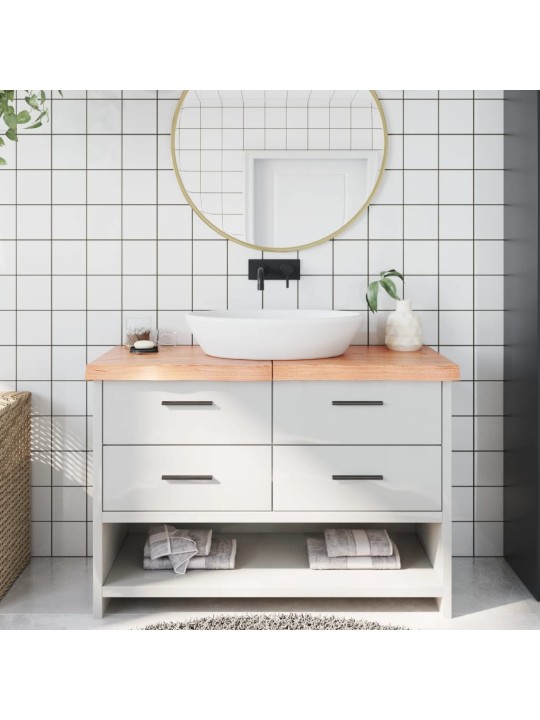 Koupelnová deska hnědá 120x50x(2-6) cm ošetřený masivní dřevo