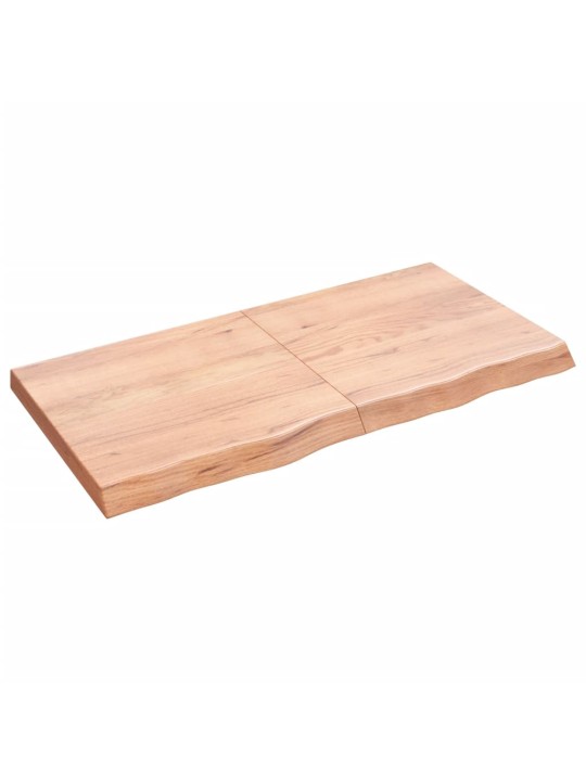 Koupelnová deska hnědá 120x60x(2-6) cm ošetřený masivní dřevo