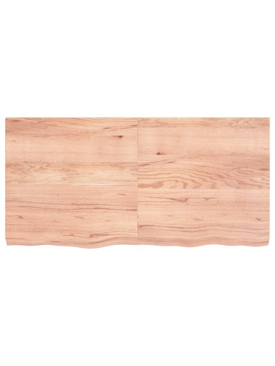 Koupelnová deska hnědá 120x60x(2-6) cm ošetřený masivní dřevo